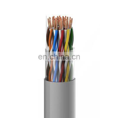 China PVC sheathed copper 4 pair 2 pair telephone cable