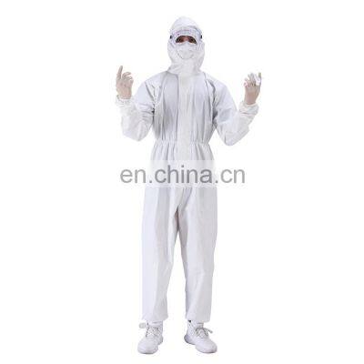 Full Body Protectively Disposable Non-Woven Full Film Isolation Gown With Elastic Neck