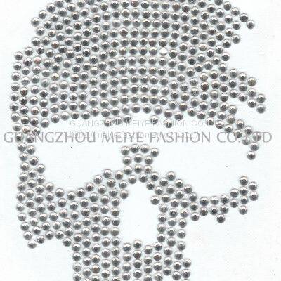 Rhinestone hot fix motif, Rhinestone heat transfer, Rhinestone iron on motif