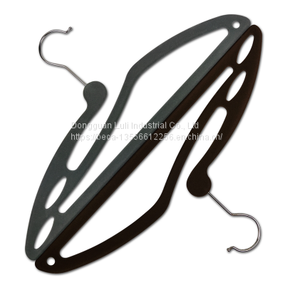 Custom Multifunctional Velvet Clothes Hanger for Scarf Tie with Holes for Saving Space-