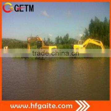 Floating Excavator for Clearing Land at Road and Rail Track Construction photo-6