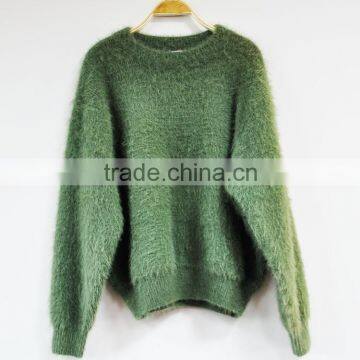 Green marten hair latest design winter sweater women