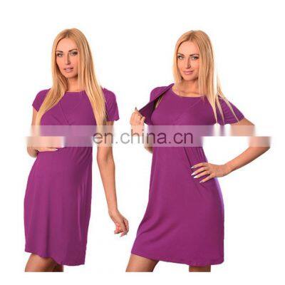 Fashion Casual Short Sleeves Slim Fit Design Breastfeeding Clothes Gym Women Breastfeeding And Maternity Clothes 2020 Tops photo-3