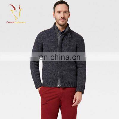 Winter Heavy Thick Cashmere Knitting Men's Coat photo-2