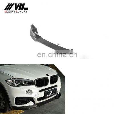 Carbon Fiber Car Front Lip for BMW X6 F16 M Sport 15-18