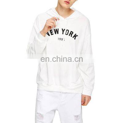 Custom High Quality  94% Cotton 6% Spandex Letter Printed Men Sweatshirt With Hood