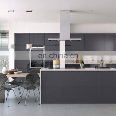 Whole modern black painted mdf kitchen cabinet set