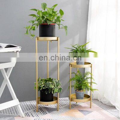 Metal Iron Indoor Plant Stand Flower Pot Stand Garden Flower/green Plant Floor Steel Modern Powder Coated Shopping Mall Hotel