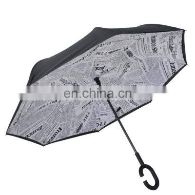 2021 New Style Inverted Umbrella Smart Reverse Upside Down Inverted Umbrella Double Layer