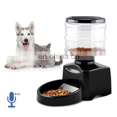 Manual Control Pet feeder with LCD Display and Voice Recording Automatic Pet Feeder Cat Food Dispense