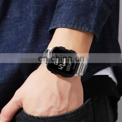 SKMEI 1589 High Quality Men Watch Fashion Luxury Style Stainless Steel Square Mens Digital Watches photo-4