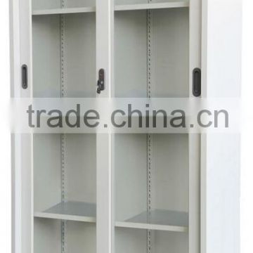 (DL-GC2)Metal Bookcase with Glass Sliding Doors/ Sliding Glass Door Filing Cabinet/Steel Lockable Files Cabinet with Glass Door