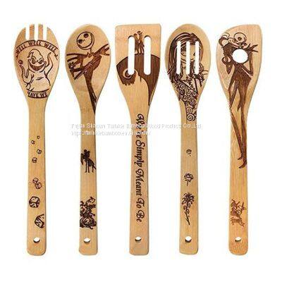 Bamboo utensil set Christmas kitchen utensil Halloween kitchenware from China