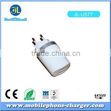 Universal power adapter mobile phone USB travel charger with 2 USB port