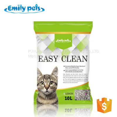 premium 1-3.5 mm ball shape colorful bentonite cat litter strong clumping odor control cat sand