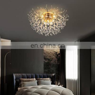 Gold Modern Crystal Designs Glass Ball Bedroom Kitchen Chandelier LED Light