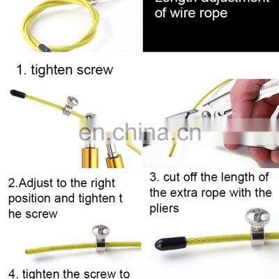 Customized Logo Anti-slip Aluminum Handle High Speed Bearing Jump Rope Fitness Exercise Rope Jump photo-5