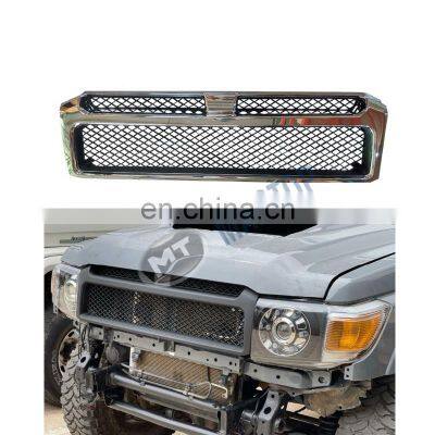 MAICTOP car accessories sliver chromed front grille for land cruiser 70 series fj75 fj79 new design hot selling grill