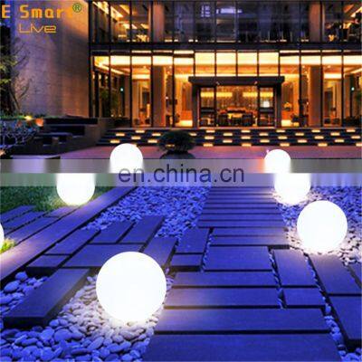 remote controlled solar waterproof ball light Portable Balloon Tower LED pool color garden light led ball floating Holiday Light