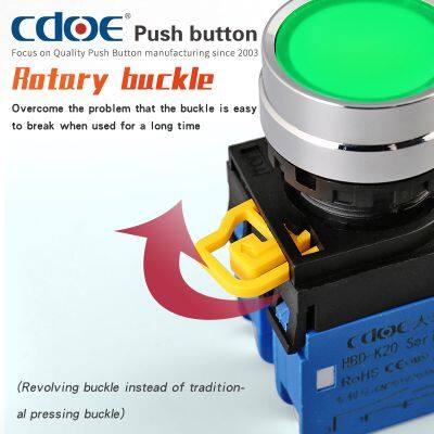 Ip65 22mm Plastic Red Flat Round Head 10a 1no1nc Start Stop Push Button Switch Momentary photo-5