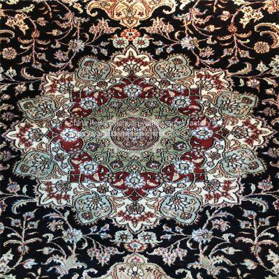 Royal Blue Carpet Handmade Silk Persian Carpets 5x8ft photo-3