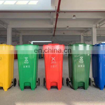Best Selling 120L Garbage Bin Waste Residential Use 2 Wheels Plastic Waste Bin for Garden Wastebin