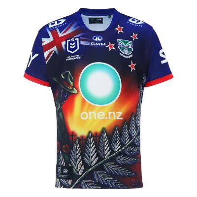 New product 2024NRL New Zealand Warriors short sleeved training jacket olive jersey rugby Jersey