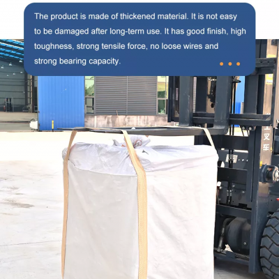 Plastic container big large capacity 2000kg High Quality 1 Ton Tote Bags Tubular big bag with 1 or 2 lifting points FIBC bag