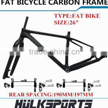 High Quality Cheap 26ER Carbon Fat Bike Frame Carbon Fat Bicycle Carbon Frame