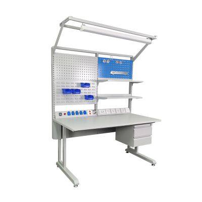 ESD Workstation Heavy-Duty Industrial SMT Antistatic Workbench Adjustable Height Work Table photo-3