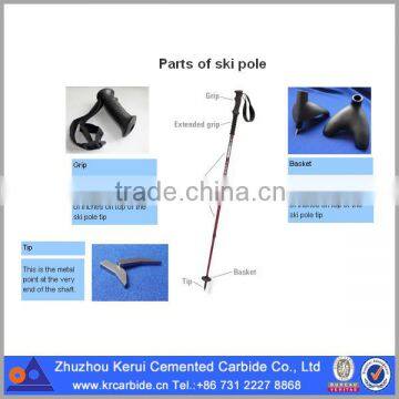 Cross country ski pole accessories carbide tips from Zhuzhou factory