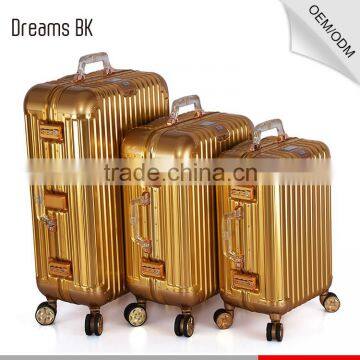 Guangzhou Factory Directly Gold Luggage Case Aluminium Suitcase