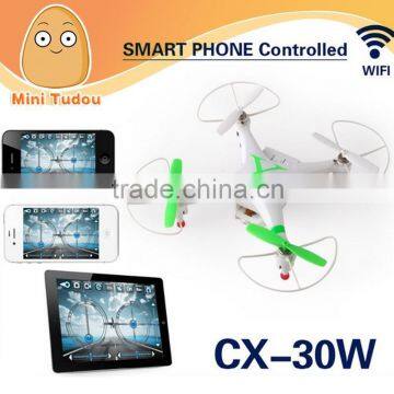 2015 newest phone control wifi 30 meters quadcopter with camera drone CX-30W with TX