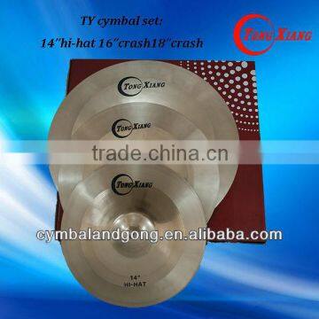 TY manual pulse cymbal set 14hihat16crash18ride