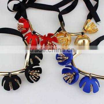 Wholesale Jewelry Handmade Short Collar Flower Necklace Fashion Women Jewelry photo-2