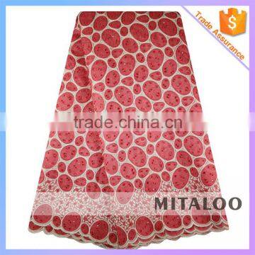 Mitaloo MOG0205 African Bridal Lace Organza Embroidery Lace Double Organza Lace Fabric