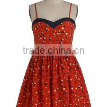 40's Ladies Pin up Red Vintage Retro Style Dress