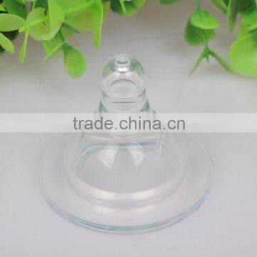 Transparent silicone baby nipple for feeding