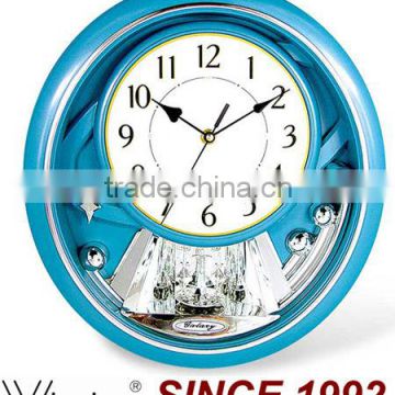 Wooden Color Plastic Material Islamic Azan Wall Clock