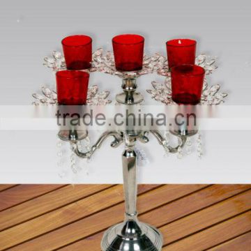 Cast Aluminium Crystal Candelabra, Candle stand, Candle holder, Candle light, Pillar Holder