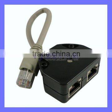 Computer 8P8C Cable Ethernet RJ45 Splitter