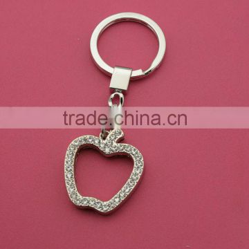 Apple pendant fashion alloy keychain key ring Apple Shaped Metal Keychain High quality zinc alloy big apple keychains