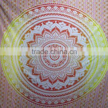 Bohemian yoga mat hanging ombre Mandala Round Tapestry India