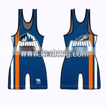 Low Price Sleeveless Youth Cheap Sublimated Wrestling Singlets for Sale Quality Choice photo-6