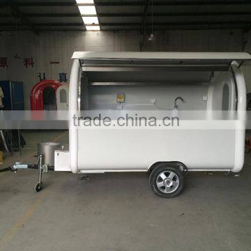 7.6*5.5ft White Food Cart Trailer Mobile Food Cart Beach Food Truck Hot Dog Hamburg Ice Cream Traction Cart Provide Free 3 d Des photo-4