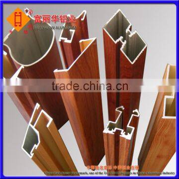 Anodized Wood Grain Heat Transfer Aluminum Window Extrusion Profile with Modern Popular Patterns