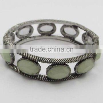 transparent epoxy acrylic bangle silver bangles jewelry