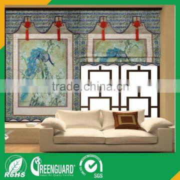 Custom Curtain Fabric Roman Blinds photo-2