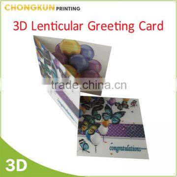 Cheap Price 3D Lenticular printing happy birthday 3d greeting cards