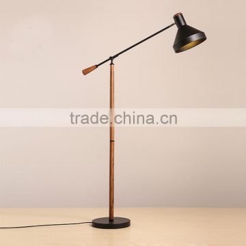 wooden floor lamp for home shop hotel decor and metal wood material                        
                                                Quality Choice